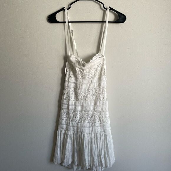 Revolve Free People Shailee White Crochet Mini Dress - Picture 4 of 16